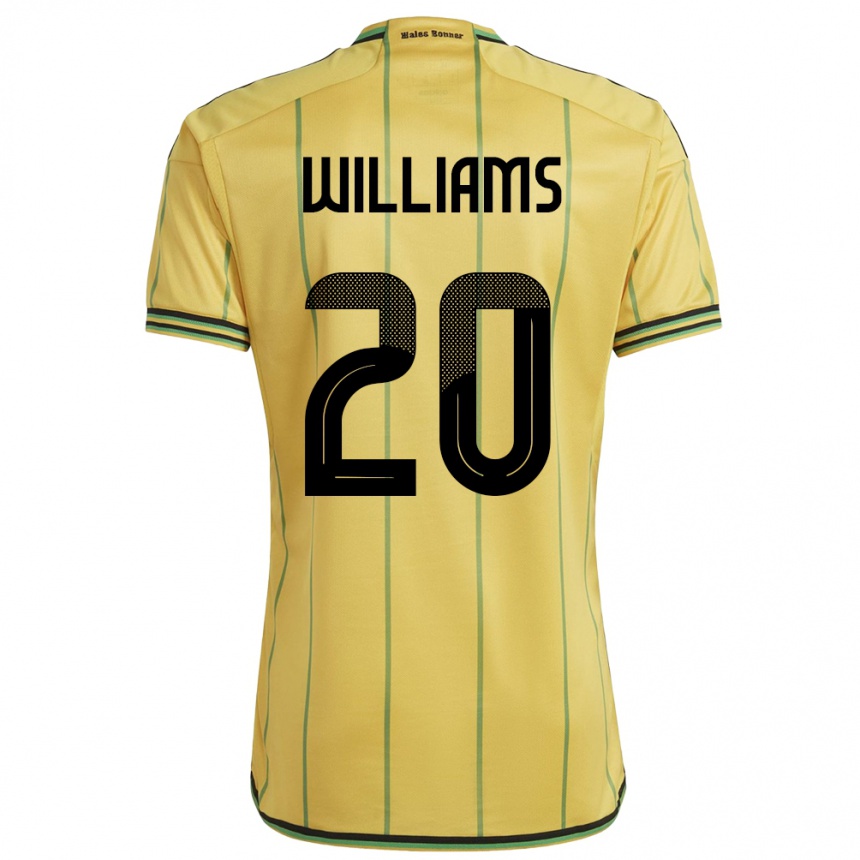 Niño Fútbol Camiseta Jamaica Victoria Williams #20 Amarillo 1ª Equipación 24-26 Argentina