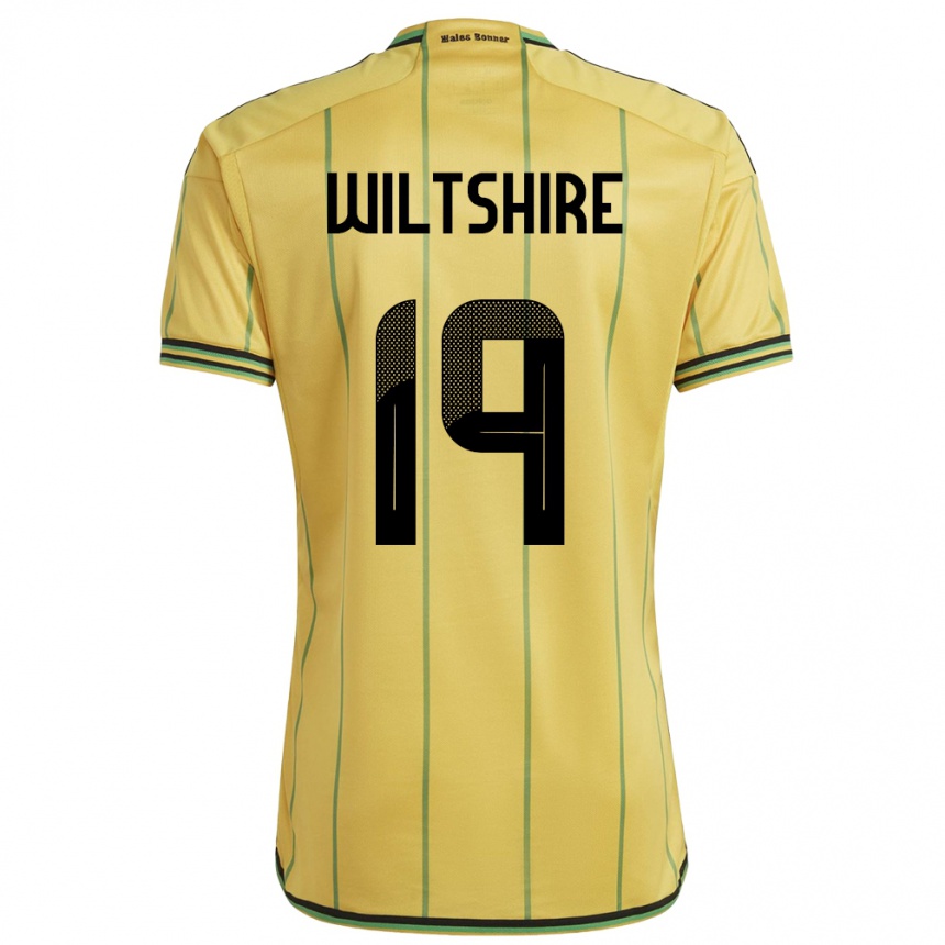 Niño Fútbol Camiseta Jamaica Tiernny Wiltshire #19 Amarillo 1ª Equipación 24-26 Argentina