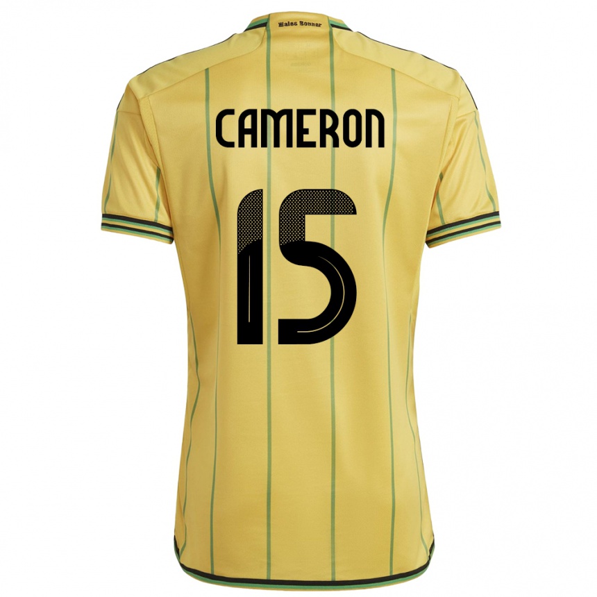 Niño Fútbol Camiseta Jamaica Tiffany Cameron #15 Amarillo 1ª Equipación 24-26 Argentina