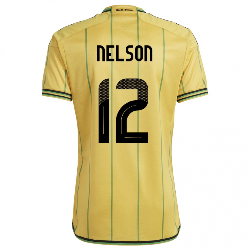 Niño Fútbol Camiseta Jamaica Tyiesha Nelson #12 Amarillo 1ª Equipación 24-26 Argentina