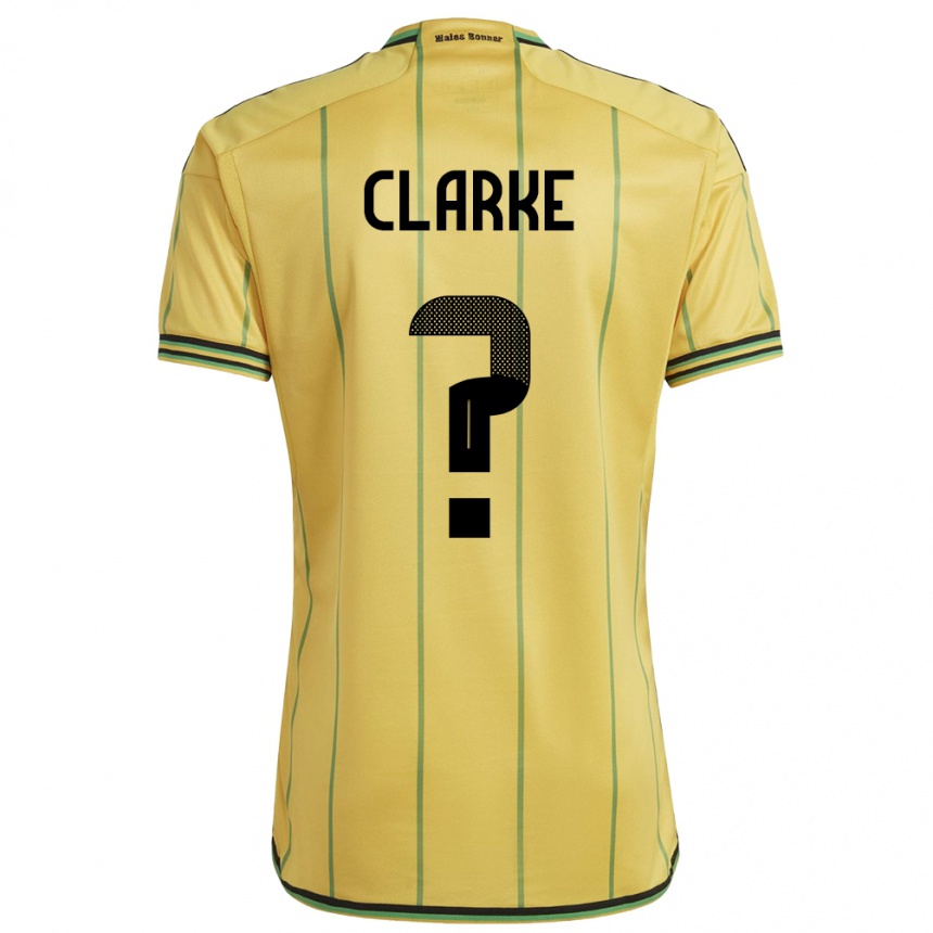 Niño Fútbol Camiseta Jamaica Sydoney Clarke #0 Amarillo 1ª Equipación 24-26 Argentina