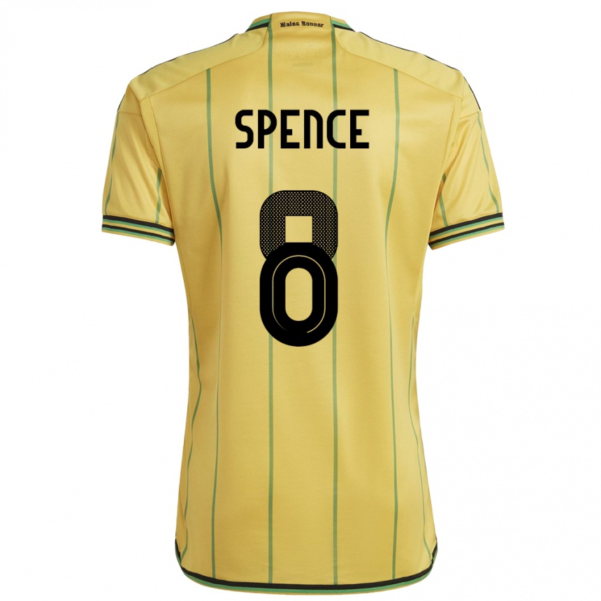 Niño Fútbol Camiseta Jamaica Drew Spence #8 Amarillo 1ª Equipación 24-26 Argentina