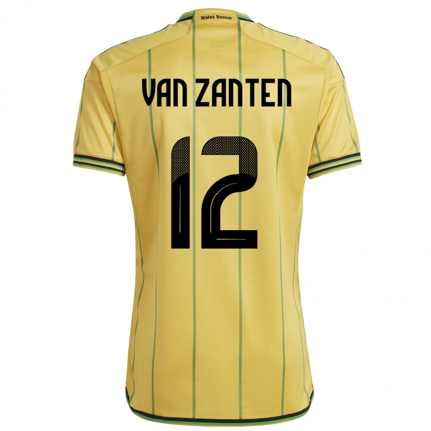 Niño Fútbol Camiseta Jamaica Kiki Van Zanten #12 Amarillo 1ª Equipación 24-26 Argentina