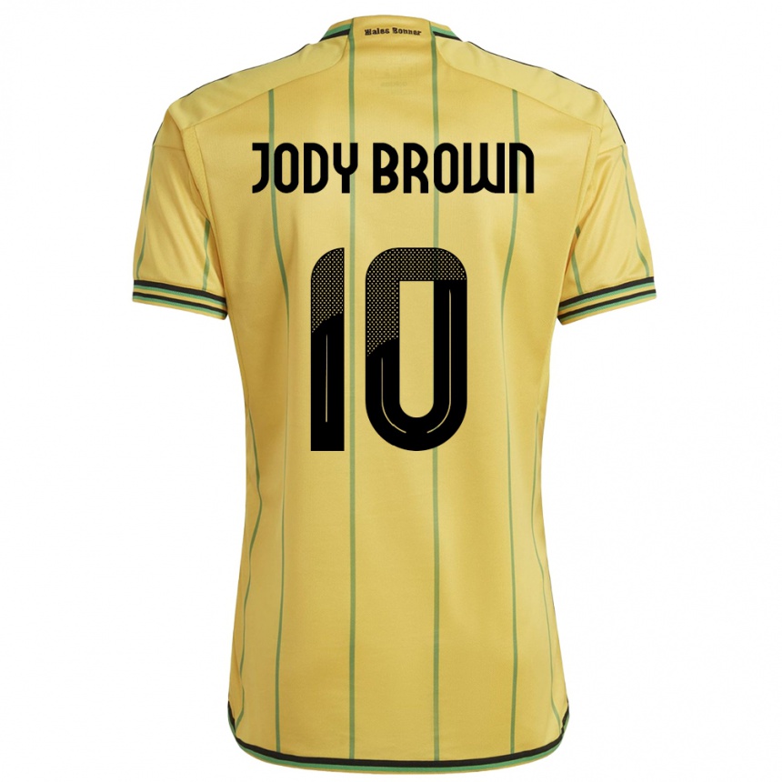 Niño Fútbol Camiseta Jamaica Jody Brown #10 Amarillo 1ª Equipación 24-26 Argentina