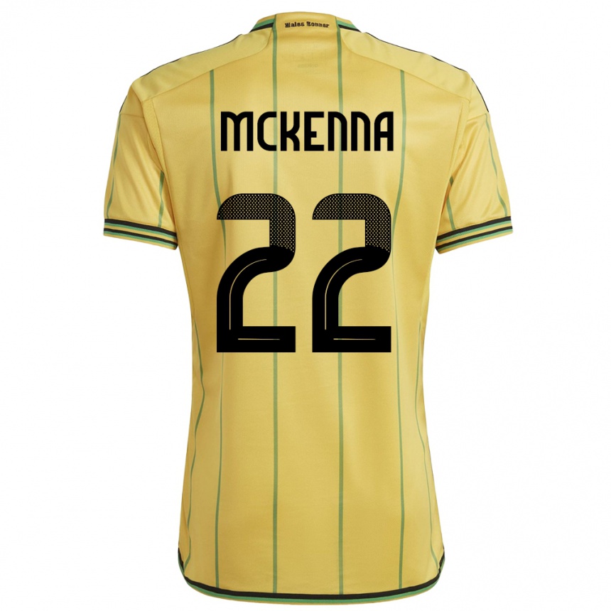 Niño Fútbol Camiseta Jamaica Kayla Mckenna #22 Amarillo 1ª Equipación 24-26 Argentina