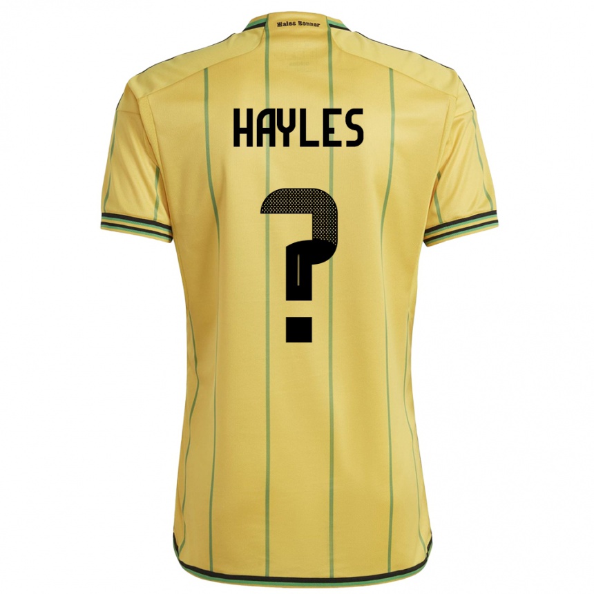 Niño Fútbol Camiseta Jamaica Shania Hayles #0 Amarillo 1ª Equipación 24-26 Argentina