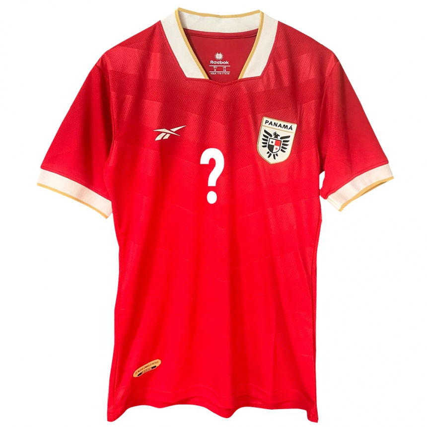 Niño Fútbol Camiseta Panamá Su Nombre #0 Rojo 1ª Equipación 24-26 Argentina