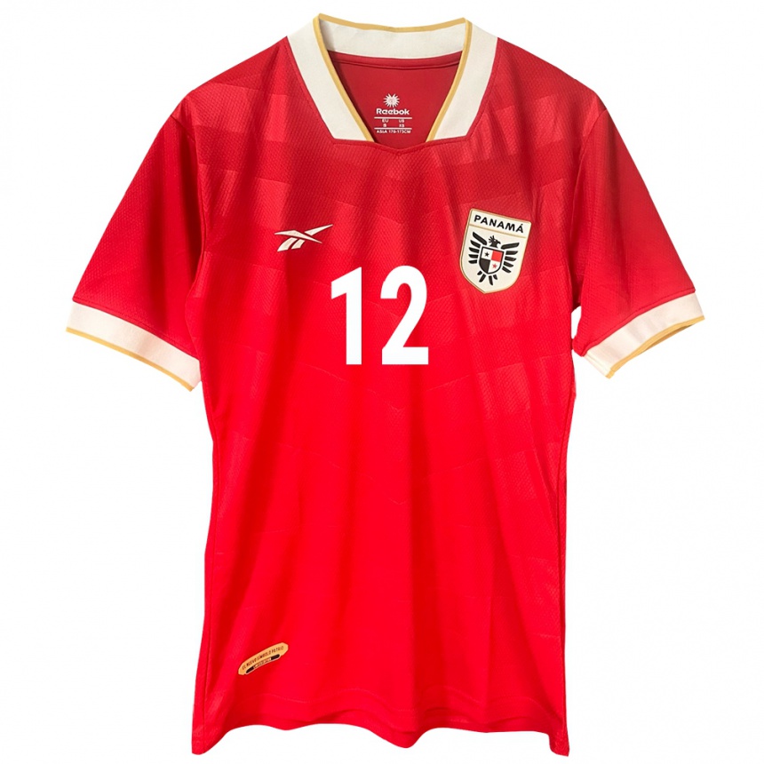 Niño Fútbol Camiseta Panamá Nadia Ducreux #12 Rojo 1ª Equipación 24-26 Argentina