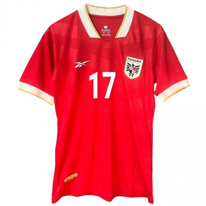 Niño Fútbol Camiseta Panamá José Fajardo #17 Rojo 1ª Equipación 24-26 Argentina