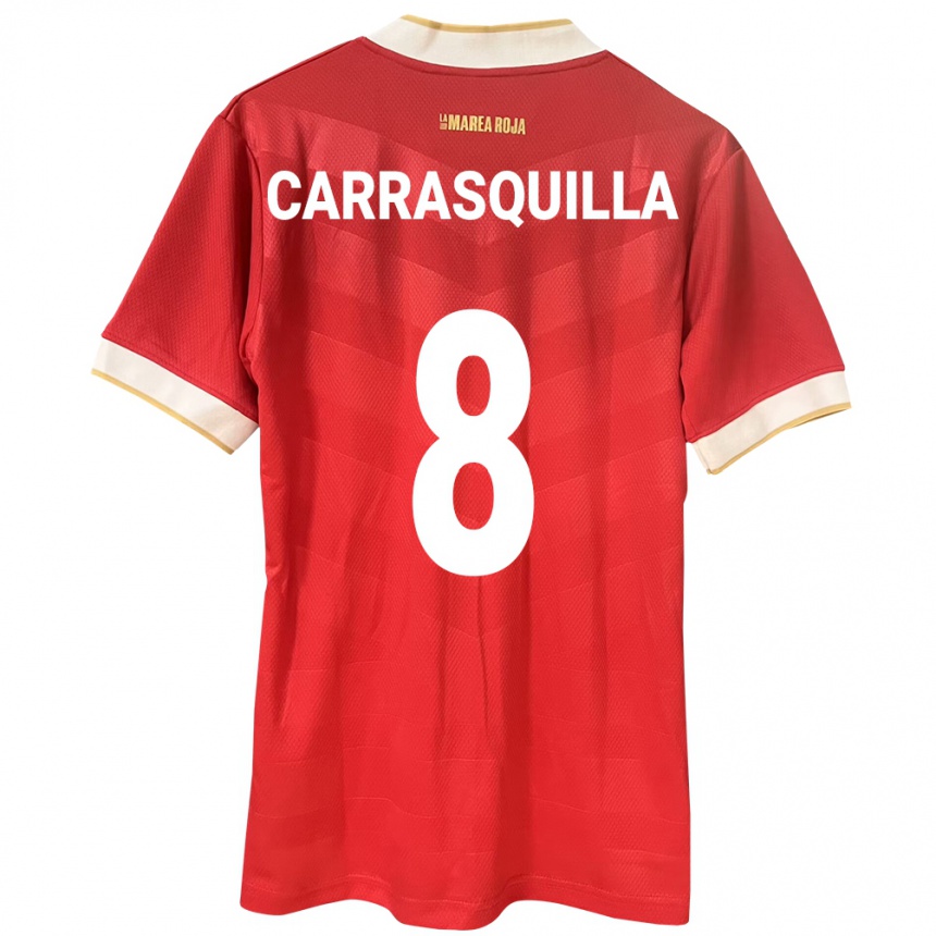 Niño Fútbol Camiseta Panamá Adalberto Carrasquilla #8 Rojo 1ª Equipación 24-26 Argentina