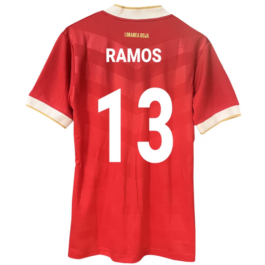 Niño Fútbol Camiseta Panamá Jiovany Ramos #13 Rojo 1ª Equipación 24-26 Argentina