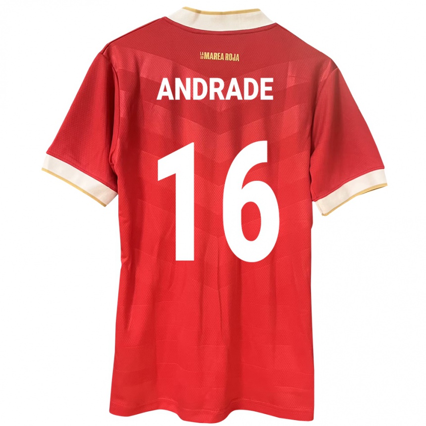 Niño Fútbol Camiseta Panamá Andrés Andrade #16 Rojo 1ª Equipación 24-26 Argentina