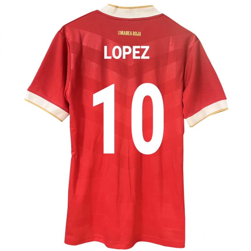 Niño Fútbol Camiseta Panamá Ovidio Lopez #10 Rojo 1ª Equipación 24-26 Argentina