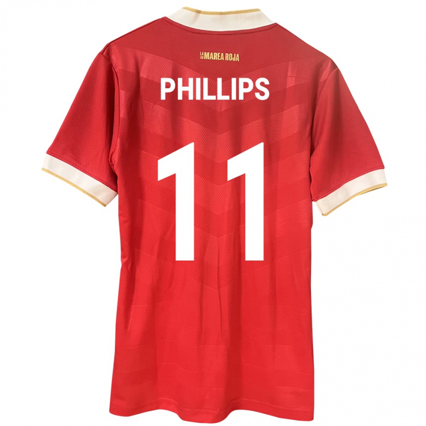 Niño Fútbol Camiseta Panamá Ricardo Phillips #11 Rojo 1ª Equipación 24-26 Argentina