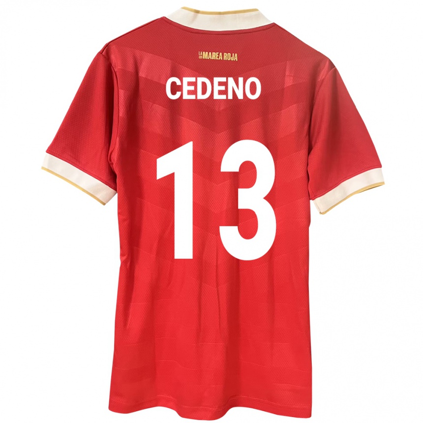 Niño Fútbol Camiseta Panamá Edward Cedeño #13 Rojo 1ª Equipación 24-26 Argentina