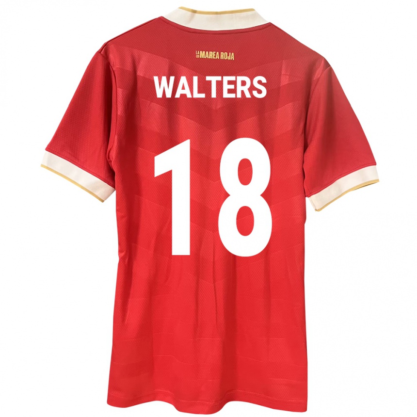 Niño Fútbol Camiseta Panamá Kairo Walters #18 Rojo 1ª Equipación 24-26 Argentina