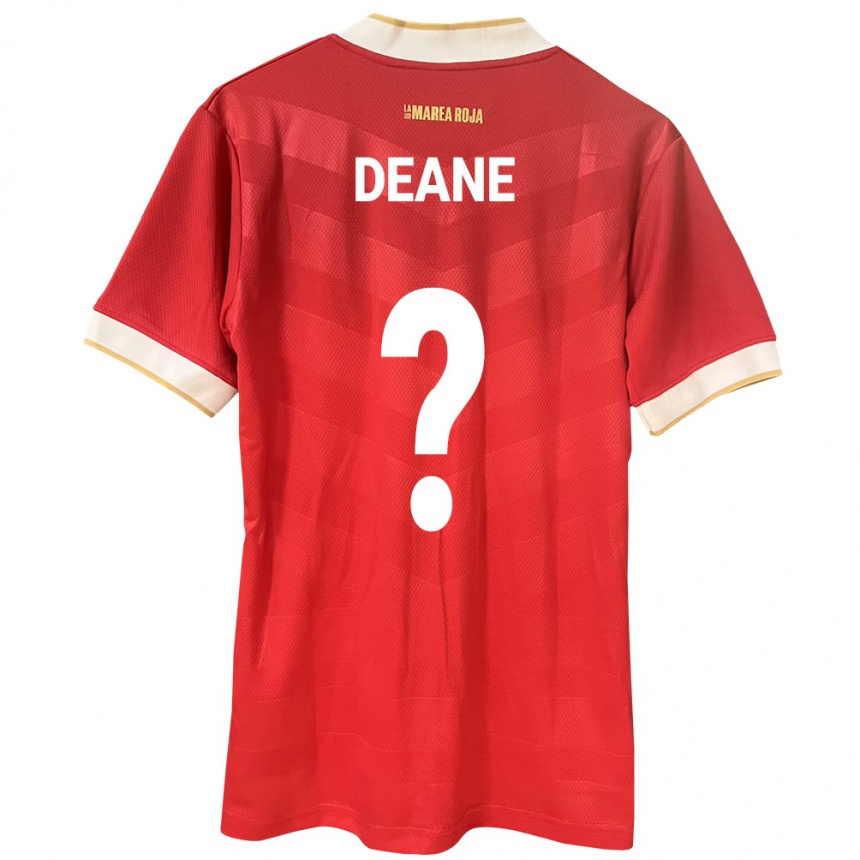 Niño Fútbol Camiseta Panamá Sean Deane #0 Rojo 1ª Equipación 24-26 Argentina