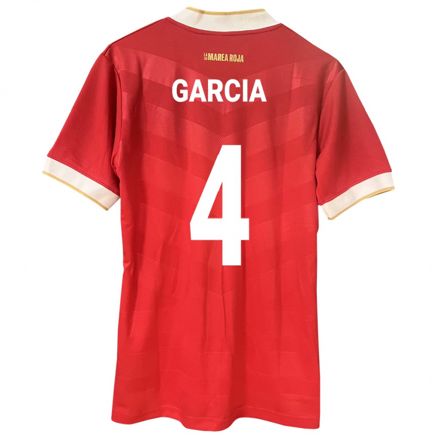 Niño Fútbol Camiseta Panamá Giancarlos García #4 Rojo 1ª Equipación 24-26 Argentina