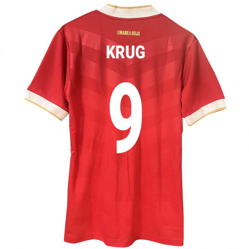 Niño Fútbol Camiseta Panamá Frederick Krug #9 Rojo 1ª Equipación 24-26 Argentina