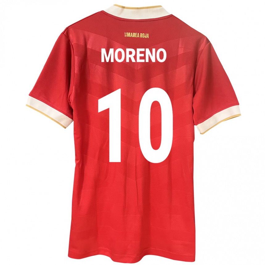 Niño Fútbol Camiseta Panamá Éric Moreno #10 Rojo 1ª Equipación 24-26 Argentina