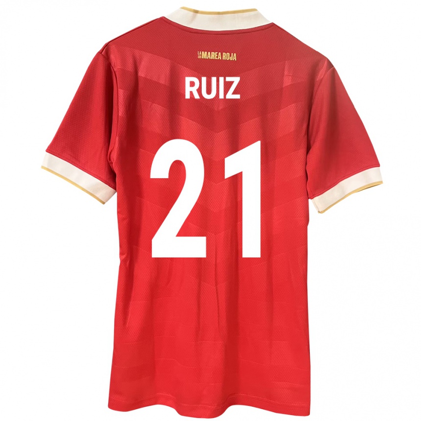 Niño Fútbol Camiseta Panamá Alberto Ruiz #21 Rojo 1ª Equipación 24-26 Argentina