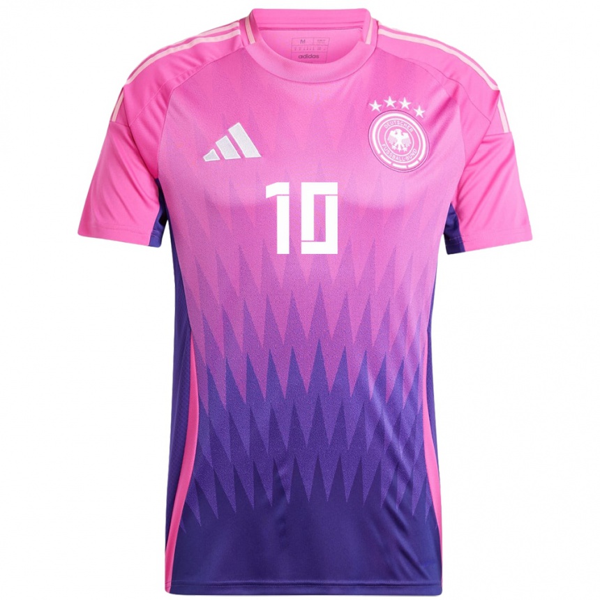 Niño Fútbol Camiseta Alemania Laura Freigang #10 Rosado Morado 2ª Equipación 24-26 Argentina