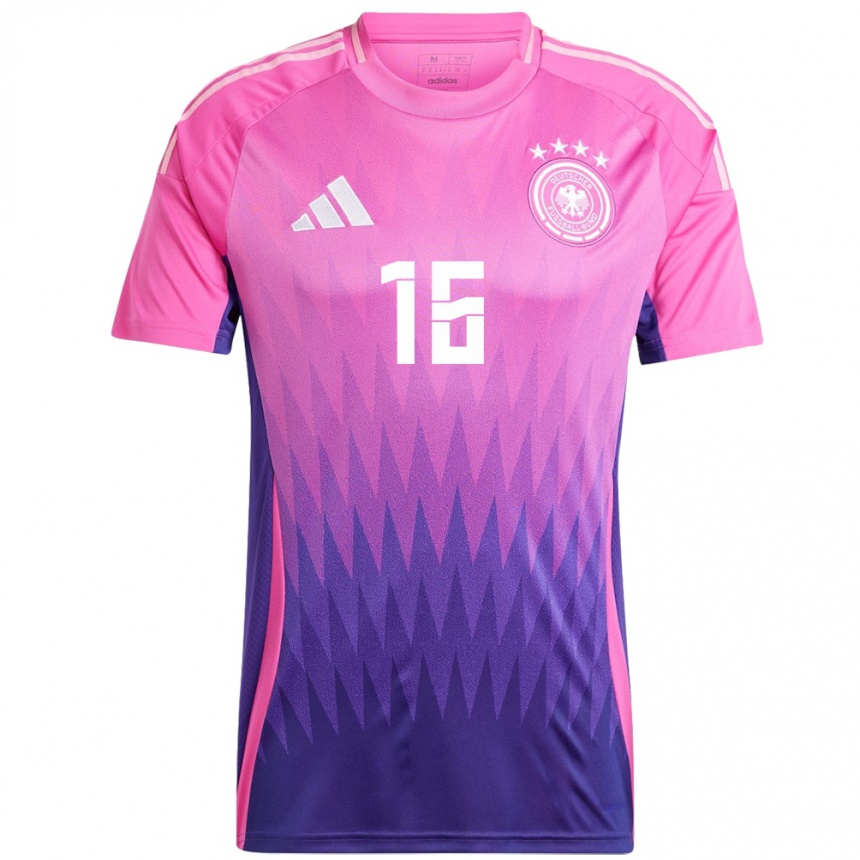 Niño Fútbol Camiseta Alemania Tom Rothe #16 Rosado Morado 2ª Equipación 24-26 Argentina