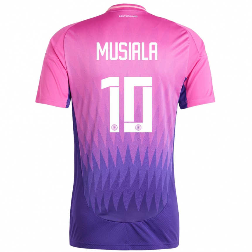 Niño Fútbol Camiseta Alemania Jamal Musiala #10 Rosado Morado 2ª Equipación 24-26 Argentina