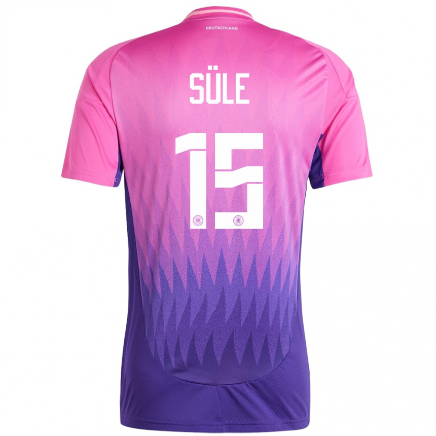 Niño Fútbol Camiseta Alemania Niklas Sule #15 Rosado Morado 2ª Equipación 24-26 Argentina