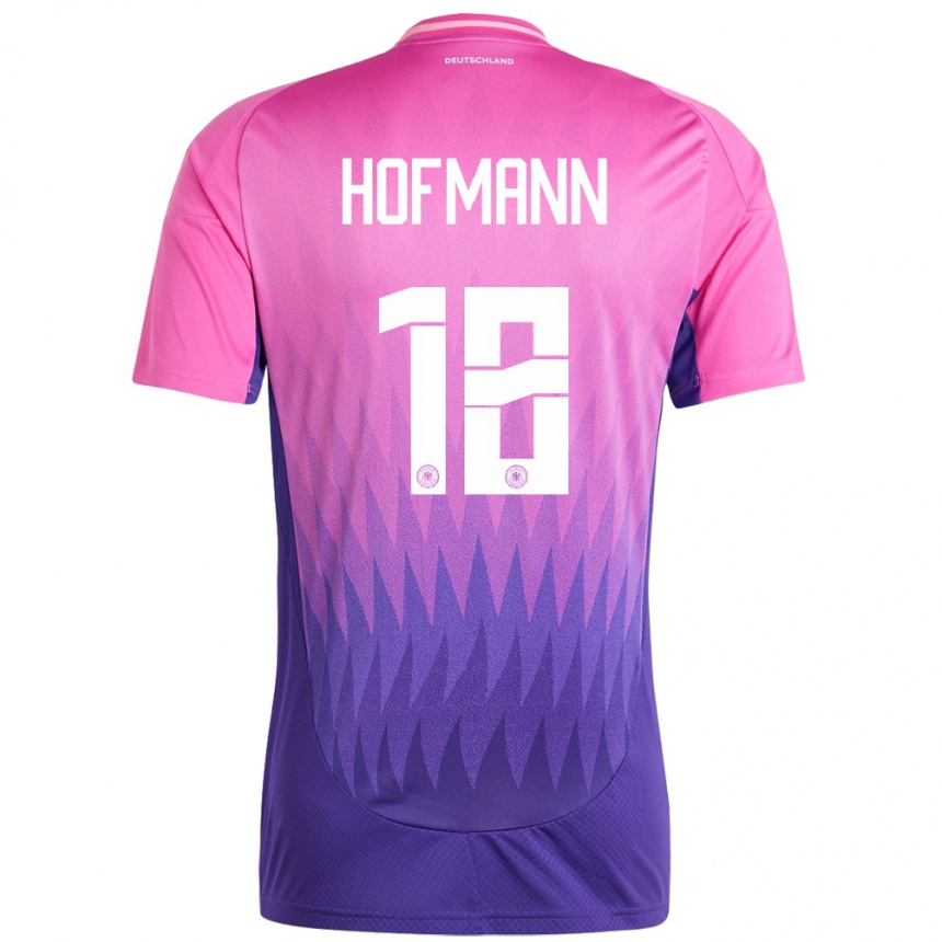 Niño Fútbol Camiseta Alemania Jonas Hofmann #18 Rosado Morado 2ª Equipación 24-26 Argentina