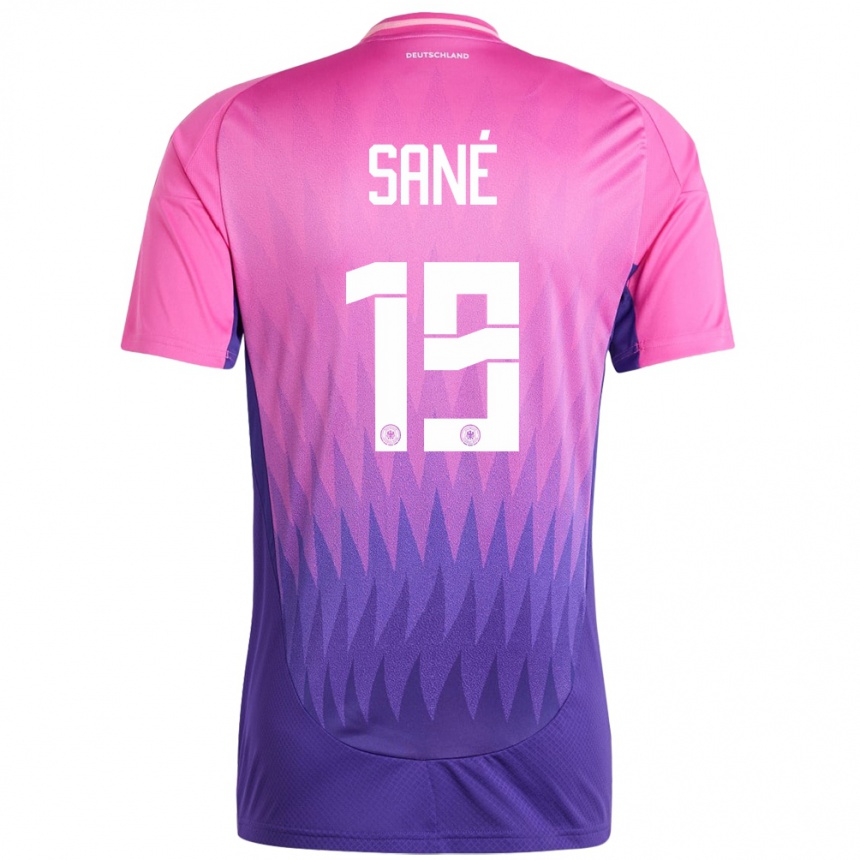 Niño Fútbol Camiseta Alemania Leroy Sane #19 Rosado Morado 2ª Equipación 24-26 Argentina