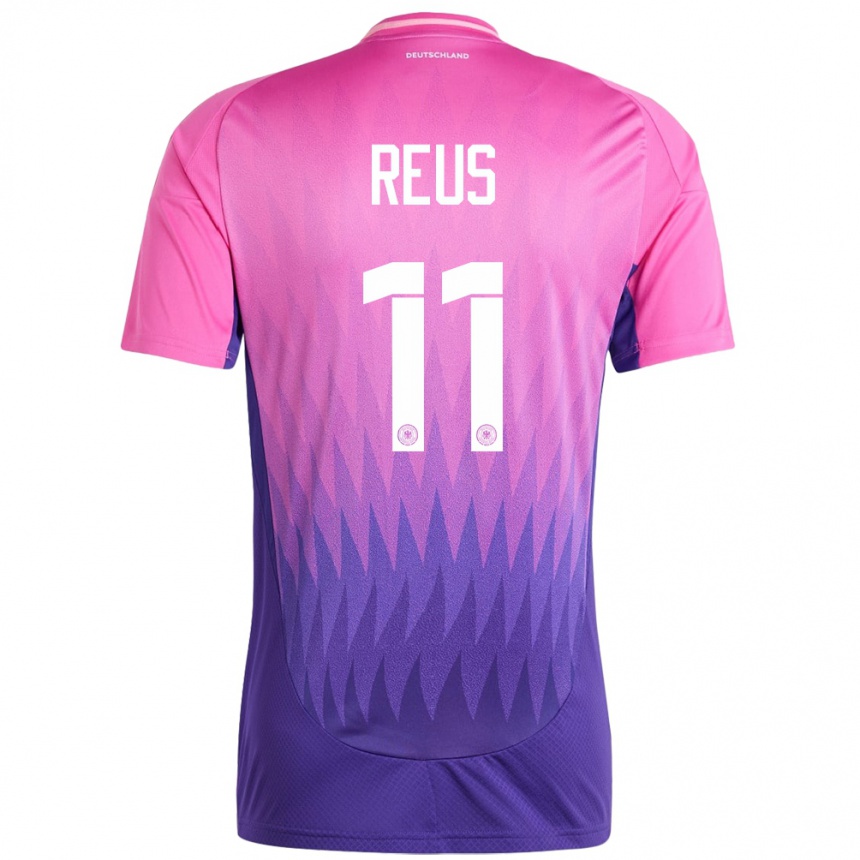 Niño Fútbol Camiseta Alemania Marco Reus #11 Rosado Morado 2ª Equipación 24-26 Argentina