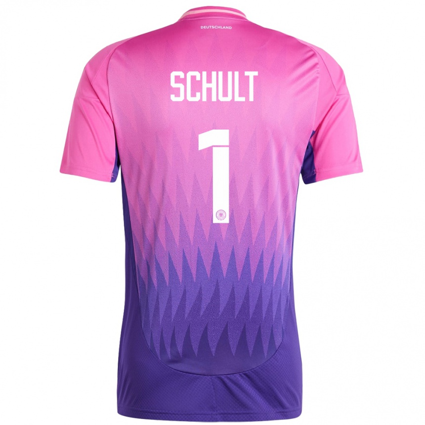 Niño Fútbol Camiseta Alemania Almuth Schult #1 Rosado Morado 2ª Equipación 24-26 Argentina