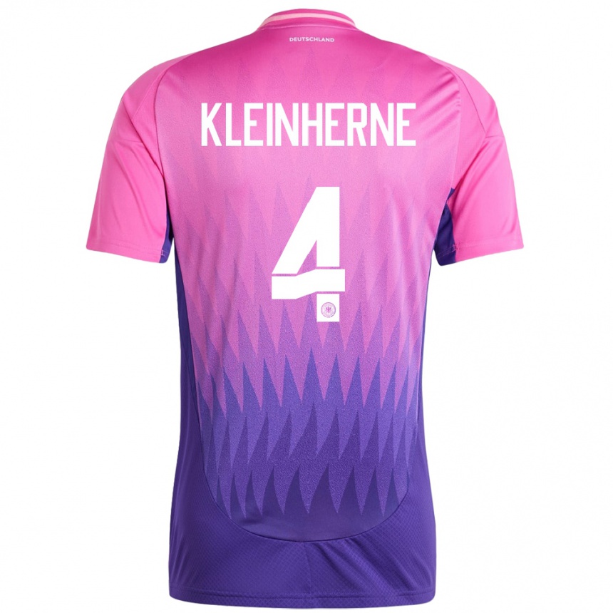 Niño Fútbol Camiseta Alemania Sophia Kleinherne #4 Rosado Morado 2ª Equipación 24-26 Argentina