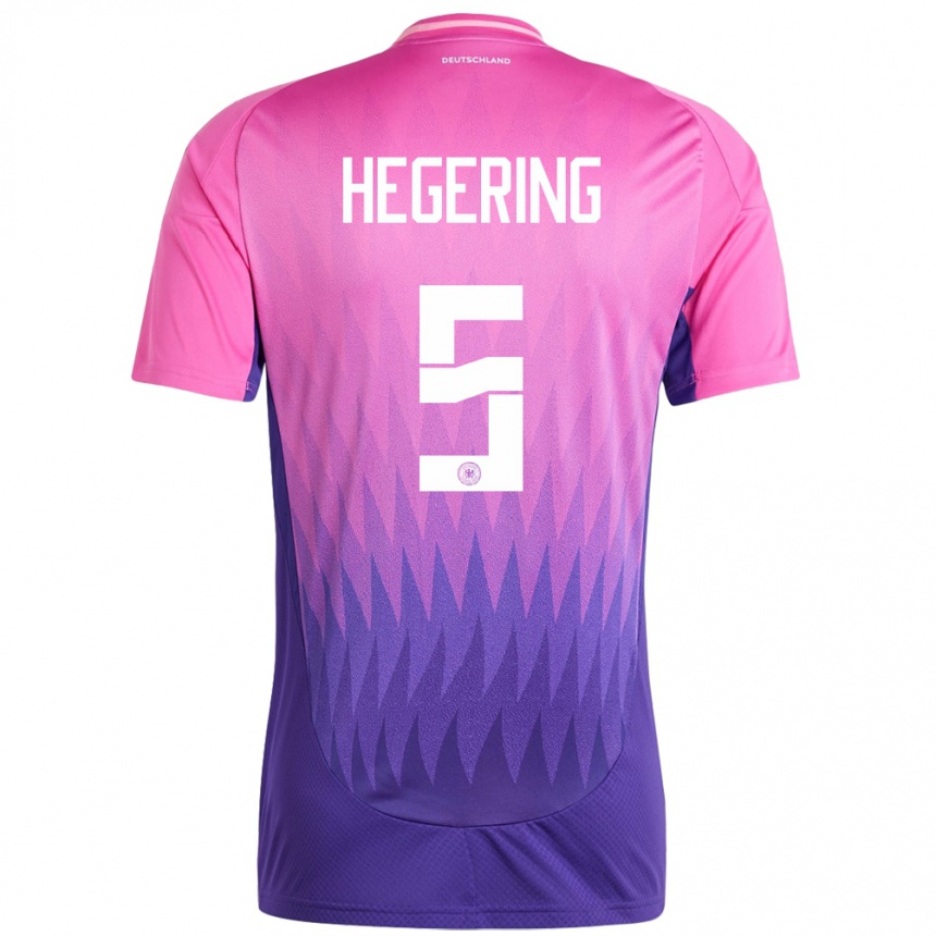 Niño Fútbol Camiseta Alemania Marina Hegering #5 Rosado Morado 2ª Equipación 24-26 Argentina