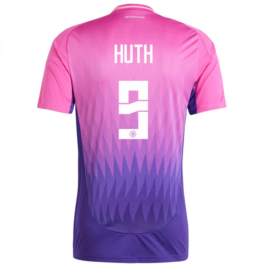 Niño Fútbol Camiseta Alemania Svenja Huth #9 Rosado Morado 2ª Equipación 24-26 Argentina