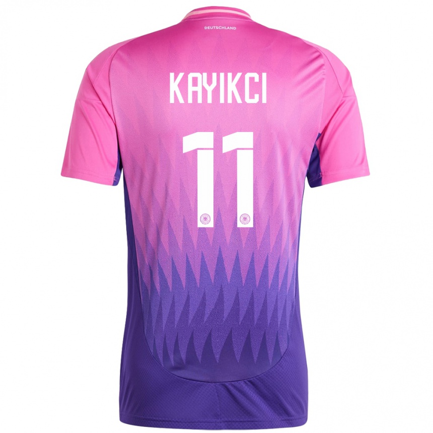 Niño Fútbol Camiseta Alemania Hasret Kayikci #11 Rosado Morado 2ª Equipación 24-26 Argentina