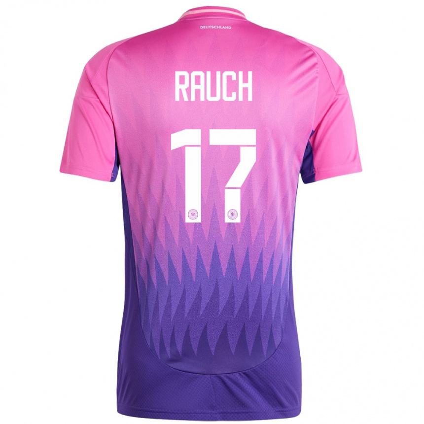 Niño Fútbol Camiseta Alemania Felicitas Rauch #17 Rosado Morado 2ª Equipación 24-26 Argentina