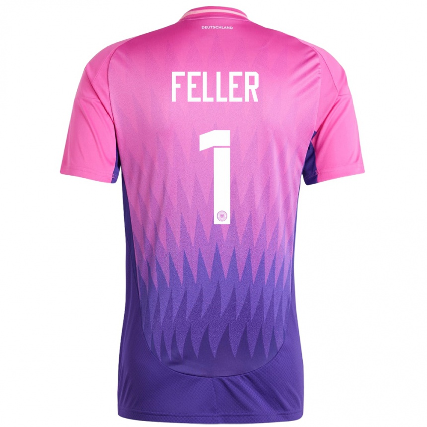 Niño Fútbol Camiseta Alemania Frank Feller #1 Rosado Morado 2ª Equipación 24-26 Argentina