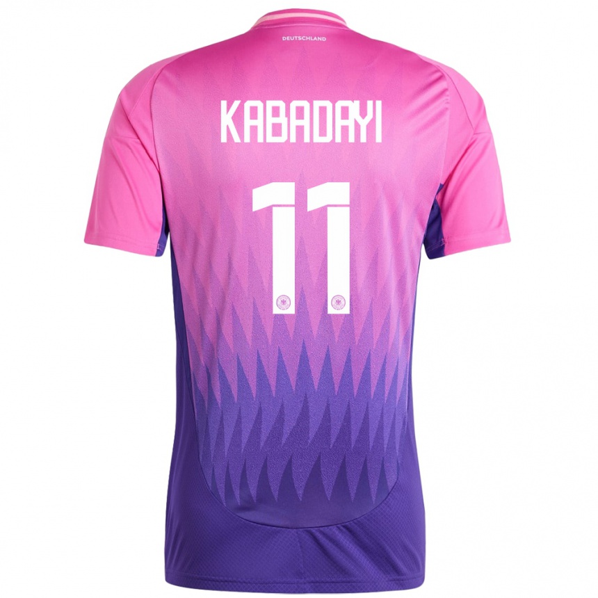 Niño Fútbol Camiseta Alemania Yusuf Kabadayi #11 Rosado Morado 2ª Equipación 24-26 Argentina