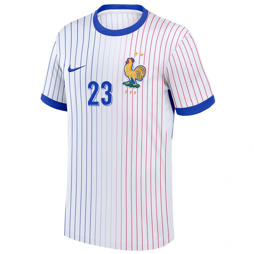 Niño Fútbol Camiseta Francia Hawa Cissoko #23 Blanco 2ª Equipación 24-26 Argentina