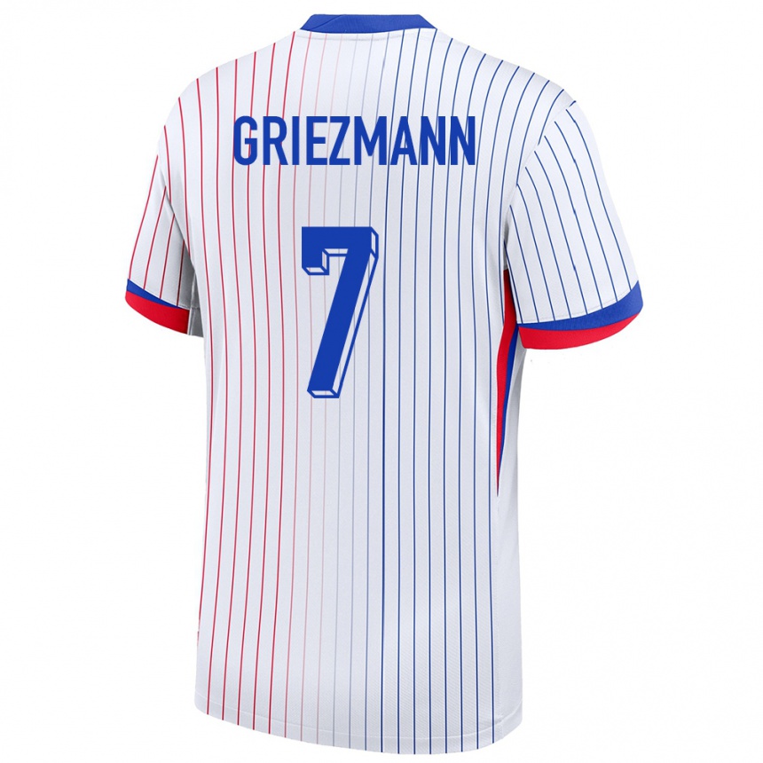 Niño Fútbol Camiseta Francia Antoine Griezmann #7 Blanco 2ª Equipación 24-26 Argentina