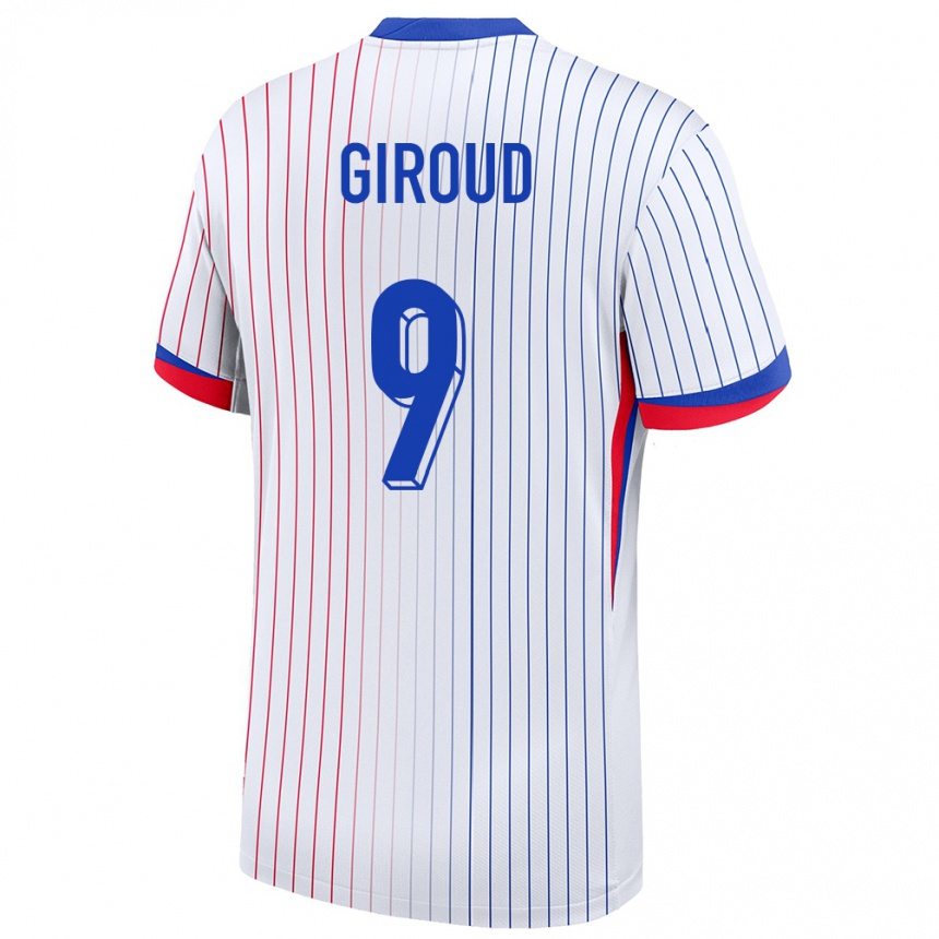 Niño Fútbol Camiseta Francia Olivier Giroud #9 Blanco 2ª Equipación 24-26 Argentina