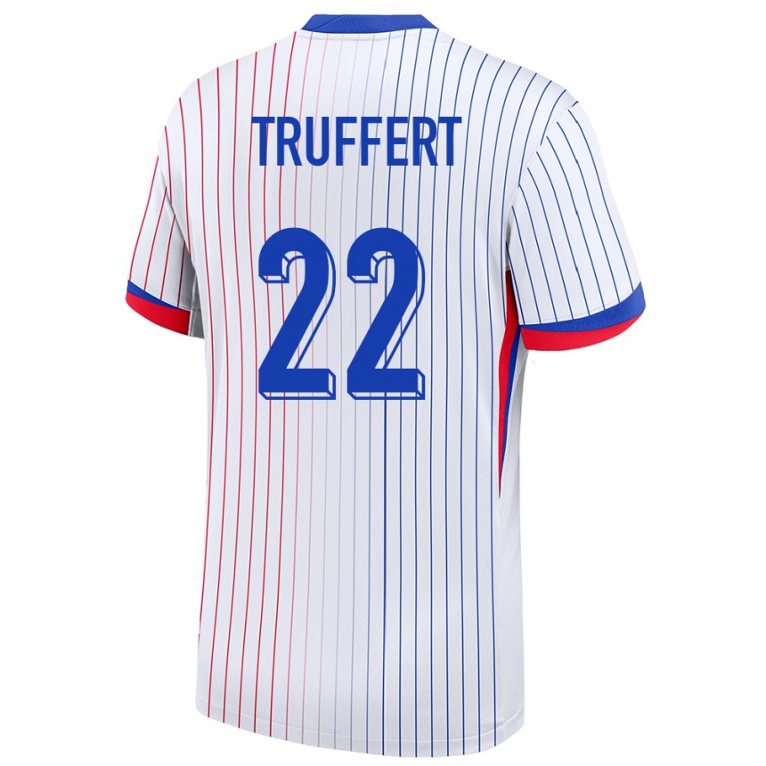 Niño Fútbol Camiseta Francia Adrien Truffert #22 Blanco 2ª Equipación 24-26 Argentina