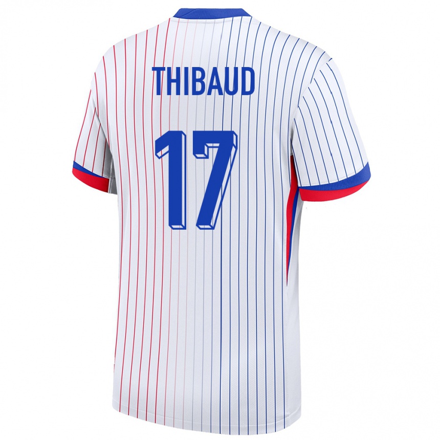 Niño Fútbol Camiseta Francia Julie Thibaud #17 Blanco 2ª Equipación 24-26 Argentina