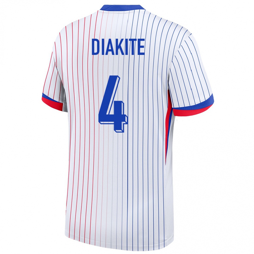 Niño Fútbol Camiseta Francia Bafode Diakite #4 Blanco 2ª Equipación 24-26 Argentina