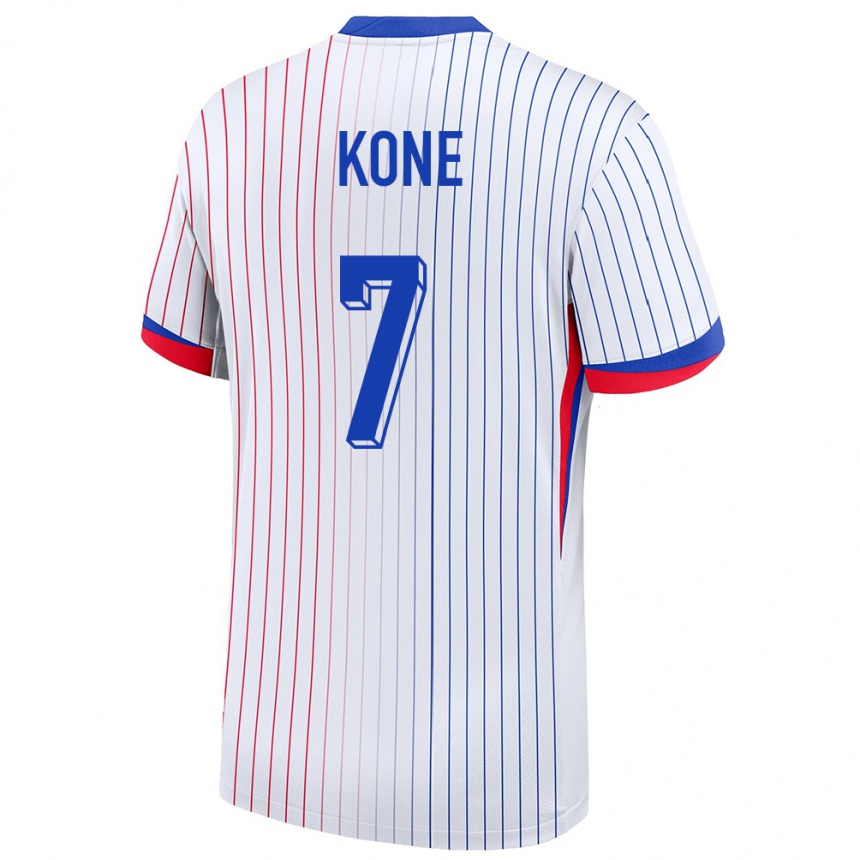 Niño Fútbol Camiseta Francia Kouadio Kone #7 Blanco 2ª Equipación 24-26 Argentina