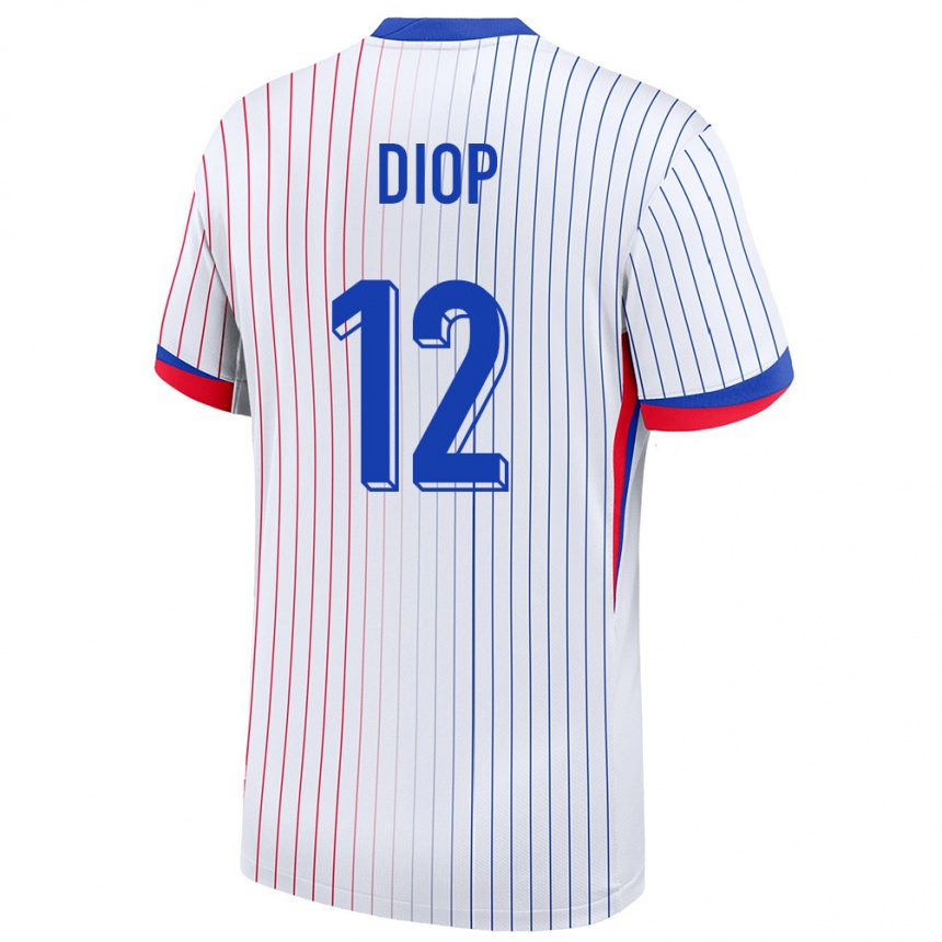 Niño Fútbol Camiseta Francia Sofiane Diop #12 Blanco 2ª Equipación 24-26 Argentina