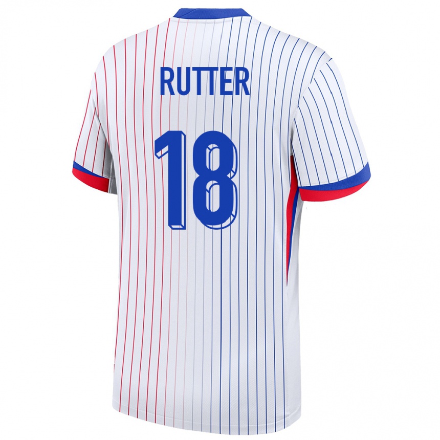 Niño Fútbol Camiseta Francia Georginio Rutter #18 Blanco 2ª Equipación 24-26 Argentina