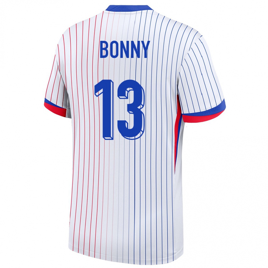 Niño Fútbol Camiseta Francia Ange Yoan Bonny #13 Blanco 2ª Equipación 24-26 Argentina